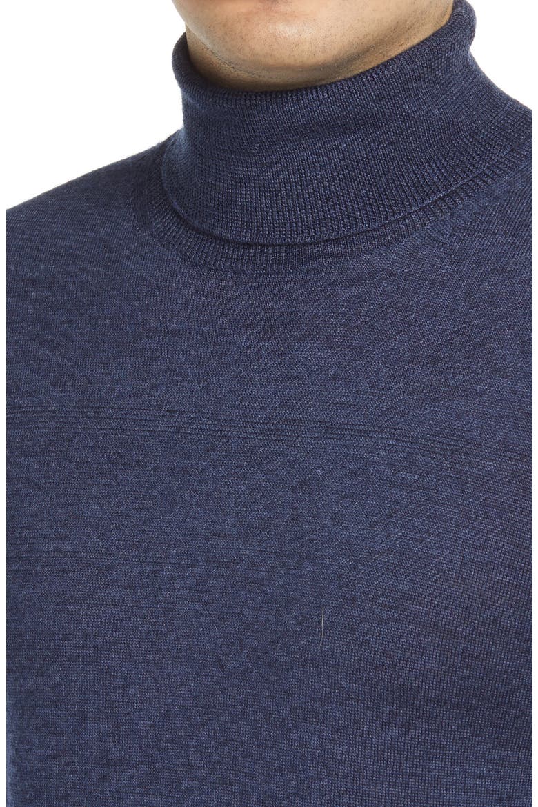 Merino Wool Garment Dye Turtleneck Sweater, Alternate, color, NAVY IRIS