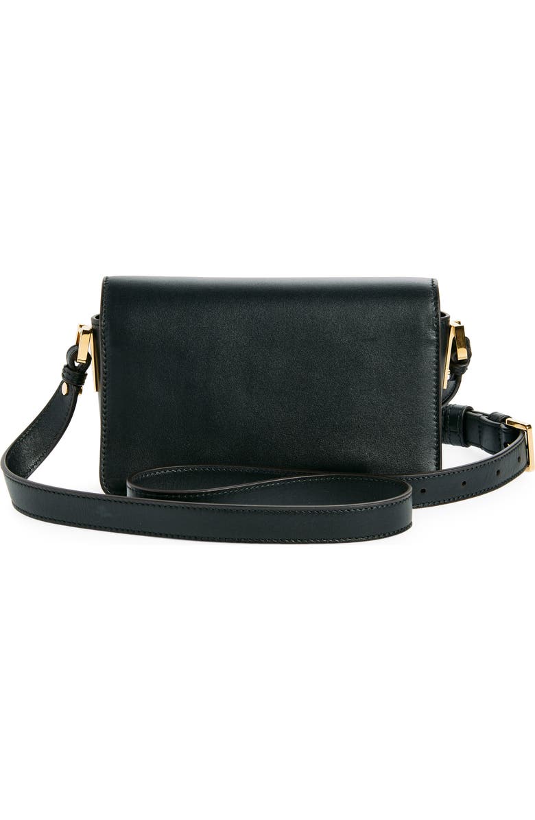 Marni Mini Trunkaroo Leather Shoulder Bag, Alternate, color, Black