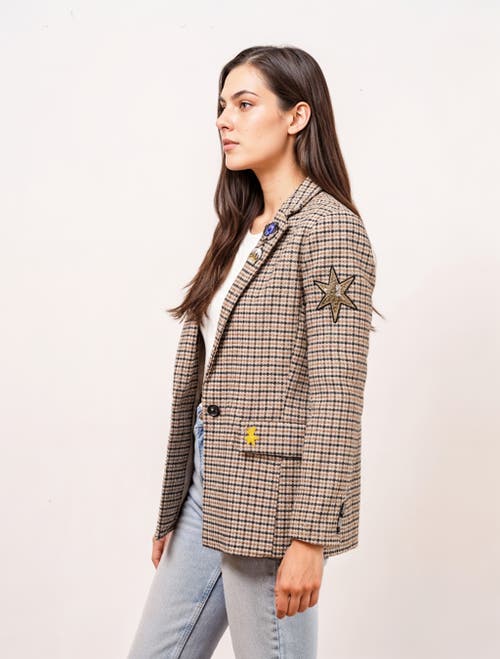 Central Park West Lucky Patches Blazer In Multi