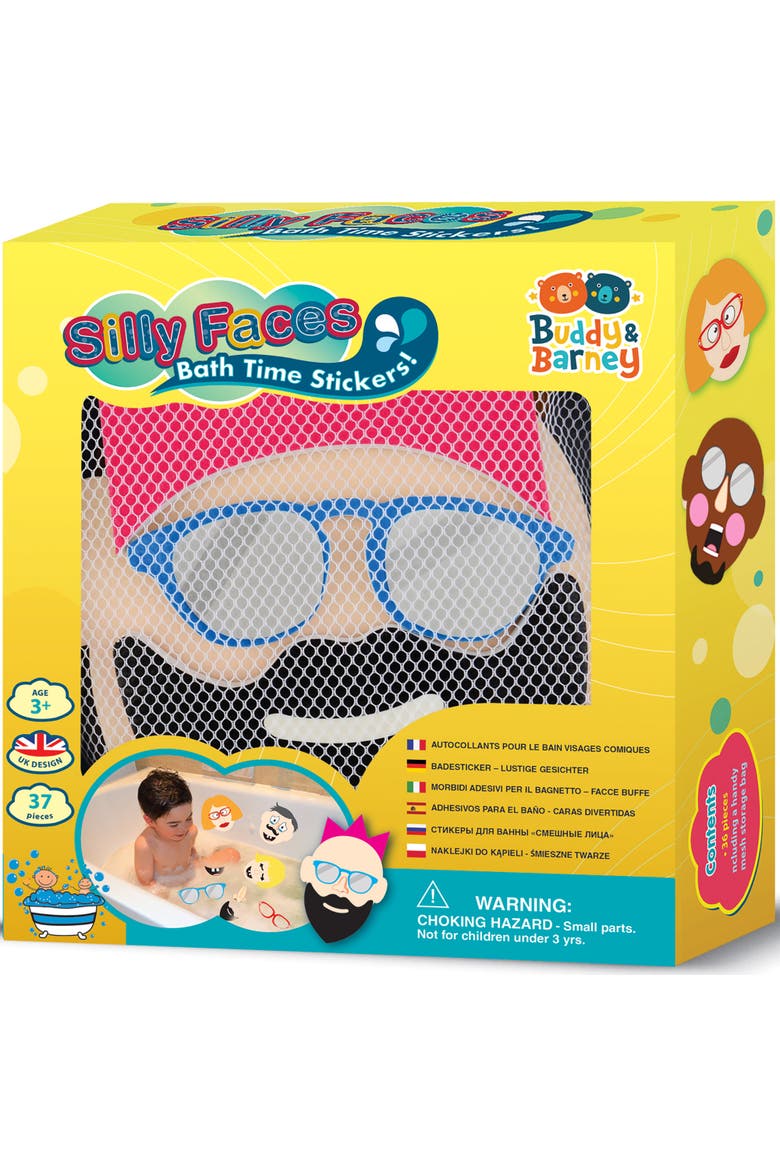 Silly Faces Bath Time Stickers, Alternate, color, Multicolored