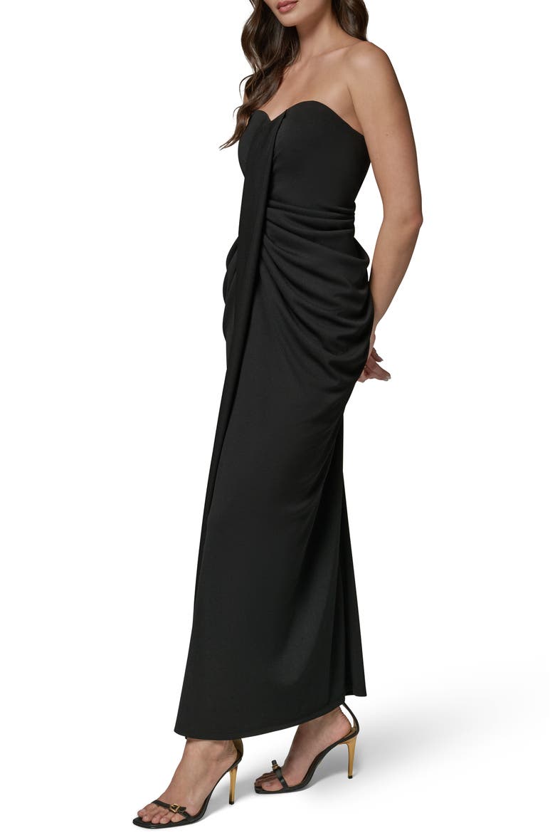 Strapless Gown, Alternate, color, BLACK
