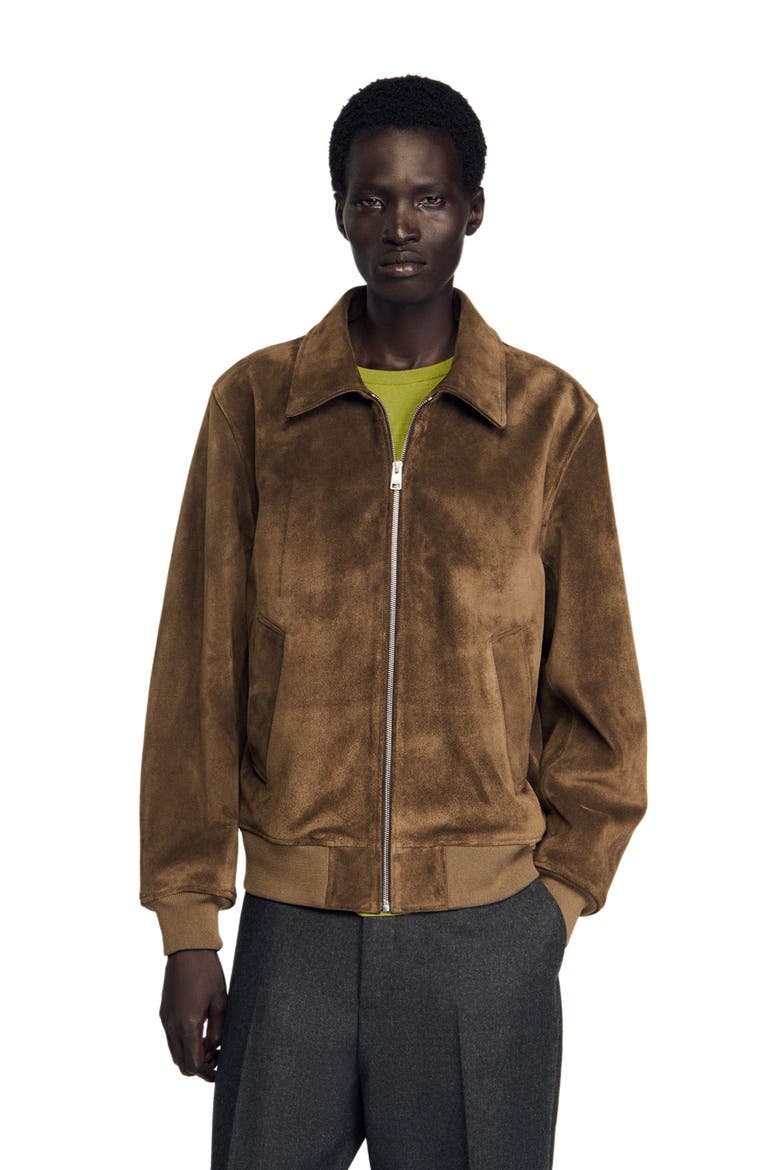 Quilted zip jacket, Alternate, color, Caramel