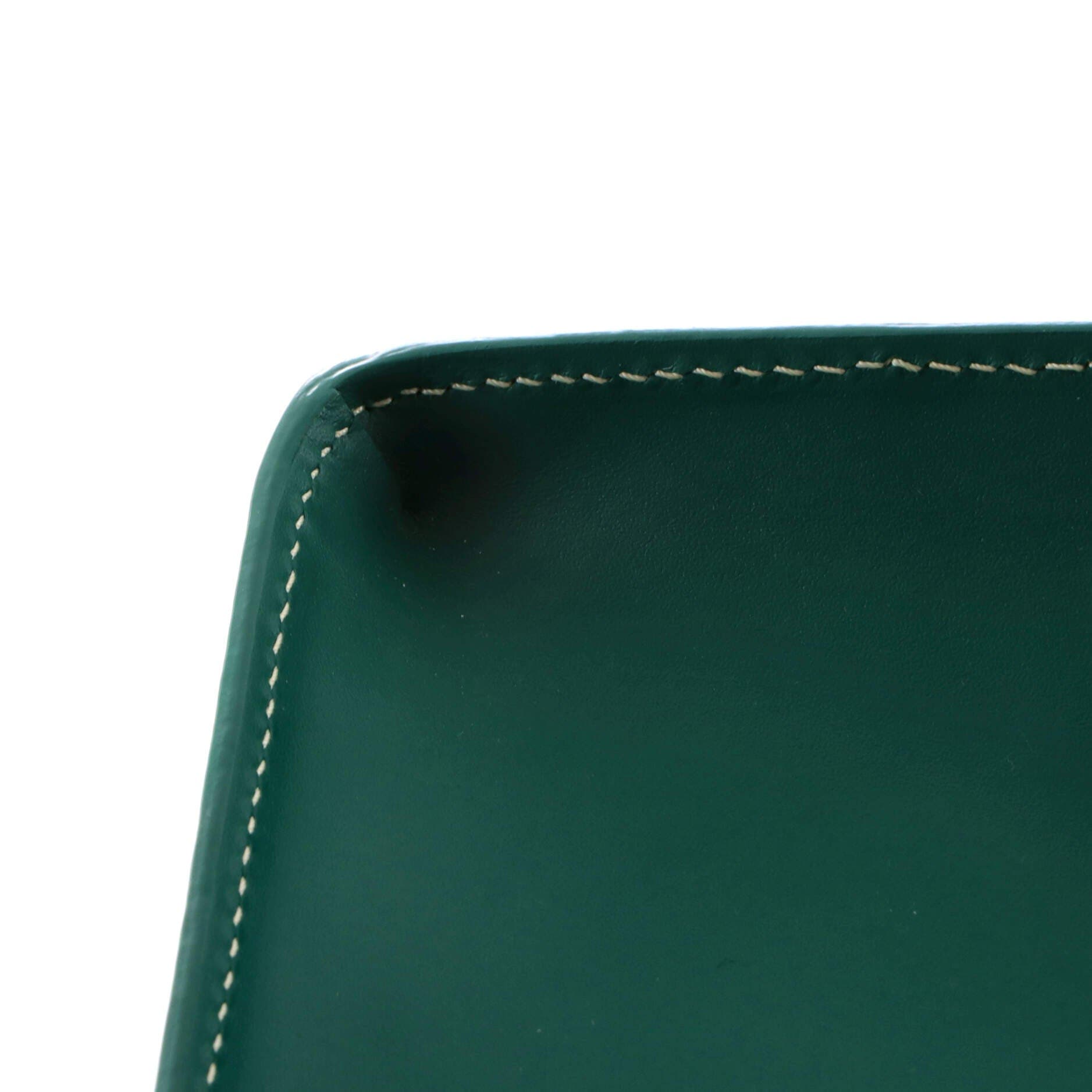 Pre-Owned Goyard Saigon Top Handle Bag Coated Canvas with Leather PM, Alternate, color, Green