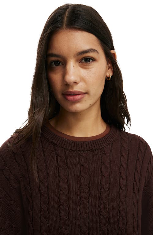 Cotton On Cotton Crew Neck Sweater In Brown