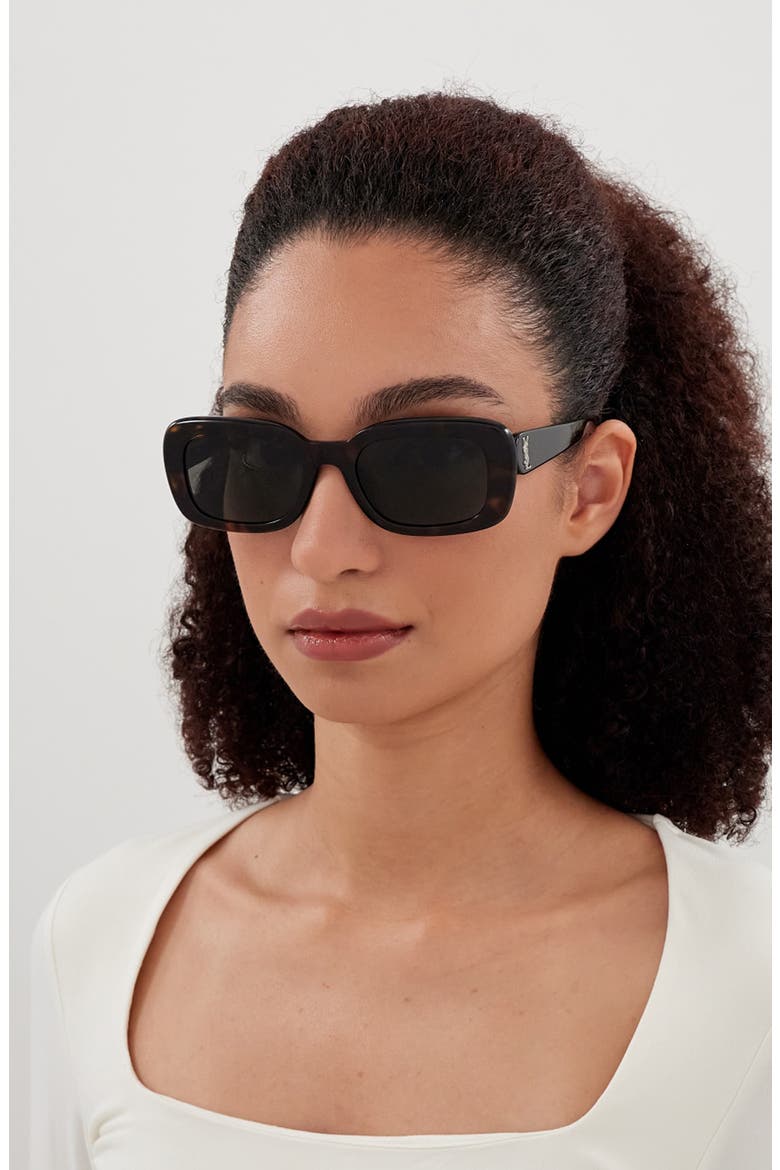 SL M130 53mm Rectangular Sunglasses, Alternate, color, HAVANA