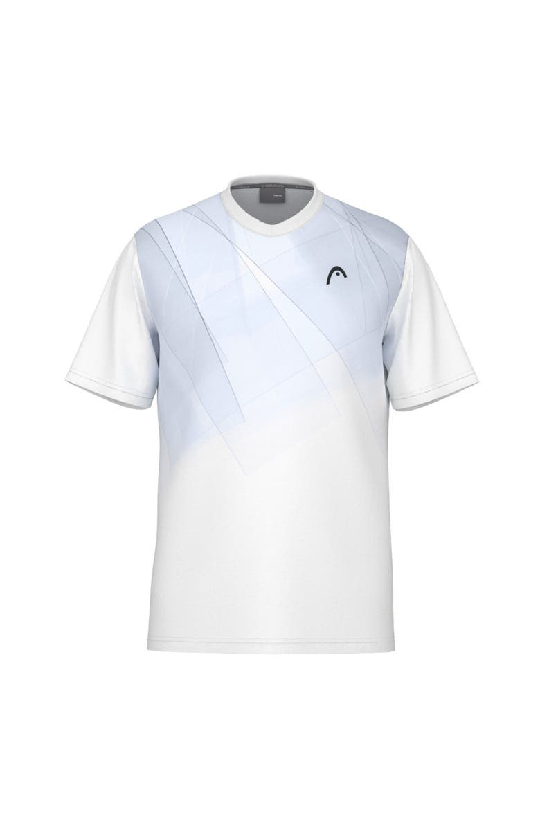 HEAD Topspin Mens Tennis T-Shirt, Main, color, White/Navy
