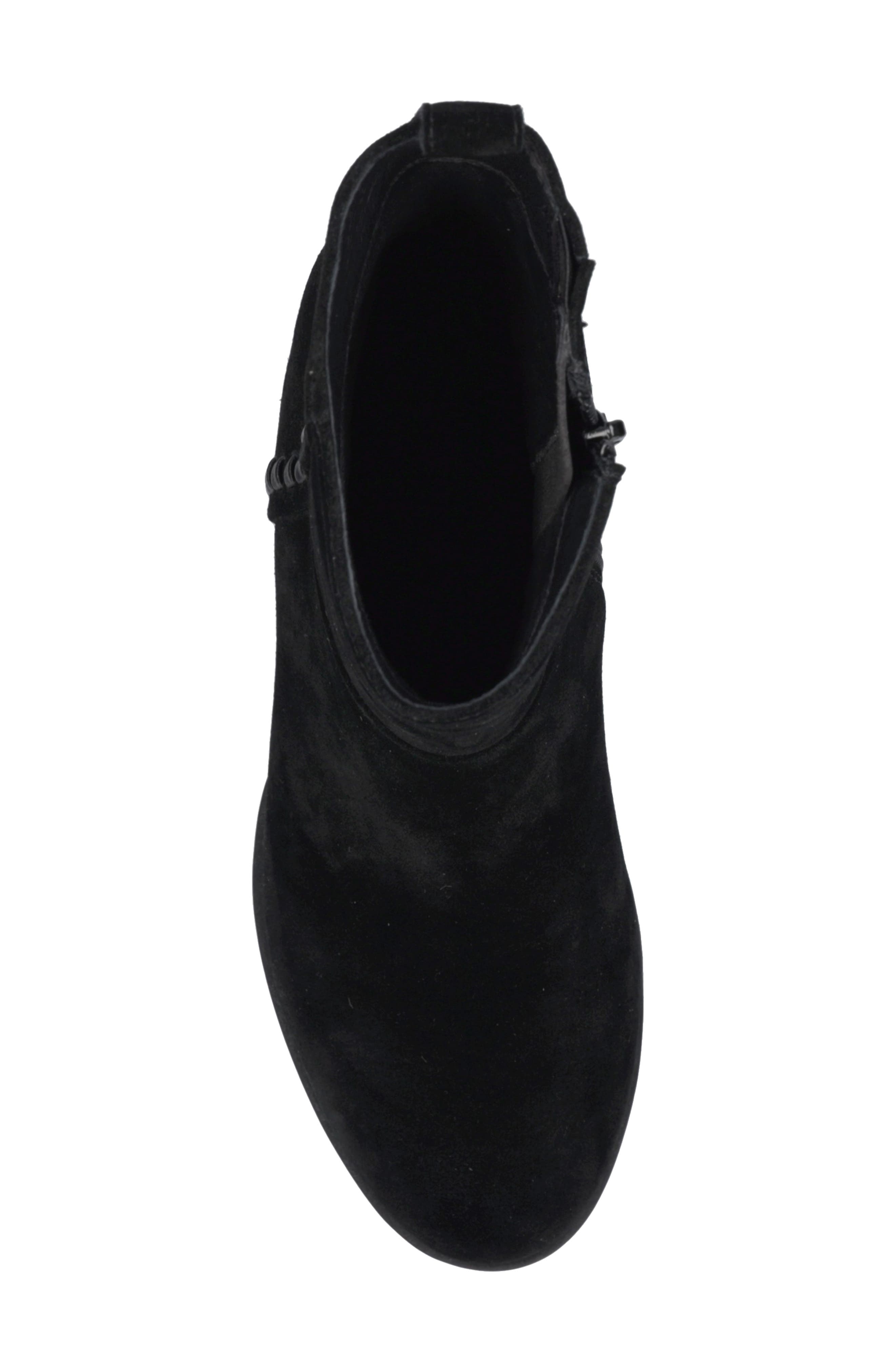 Gloria 10 Leather Bootie, Alternate, color, BLACK