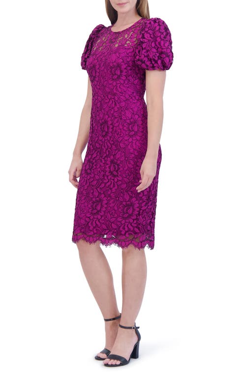 ELIZA J ELIZA J FLORAL LACE SHEATH COCKTAIL DRESS