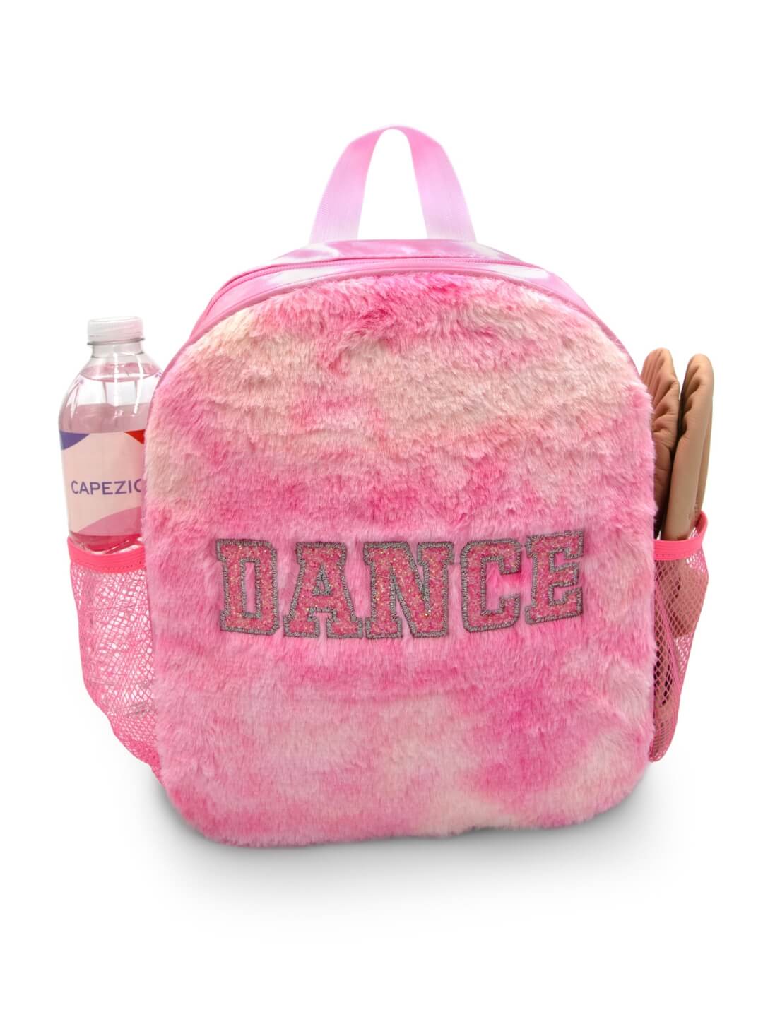Faux Fur Dance Backpack, Alternate, color, pink