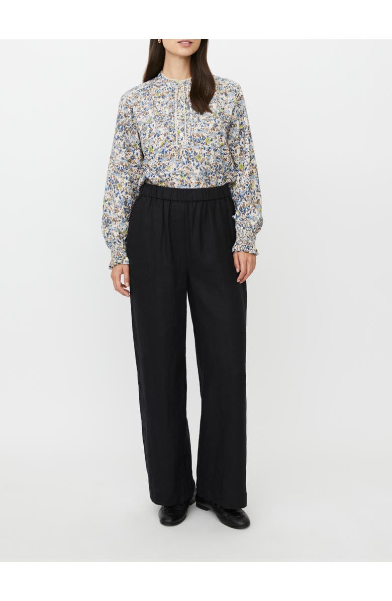 Masai Copenhagen MaParino Linen Wide Leg Pants, Alternate, color, Black