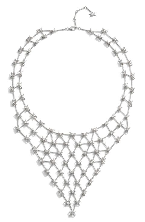 Triple Moon Connector Bib Necklace