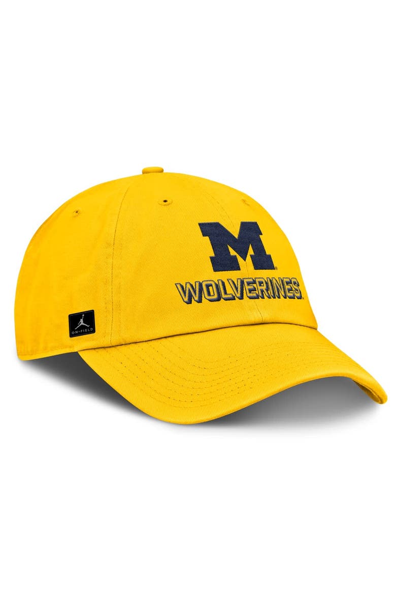 Jordan Brand Men's Jordan Brand Maize Michigan Wolverines 2025 On-Field Club Adjustable Hat, Alternate, color, Maize