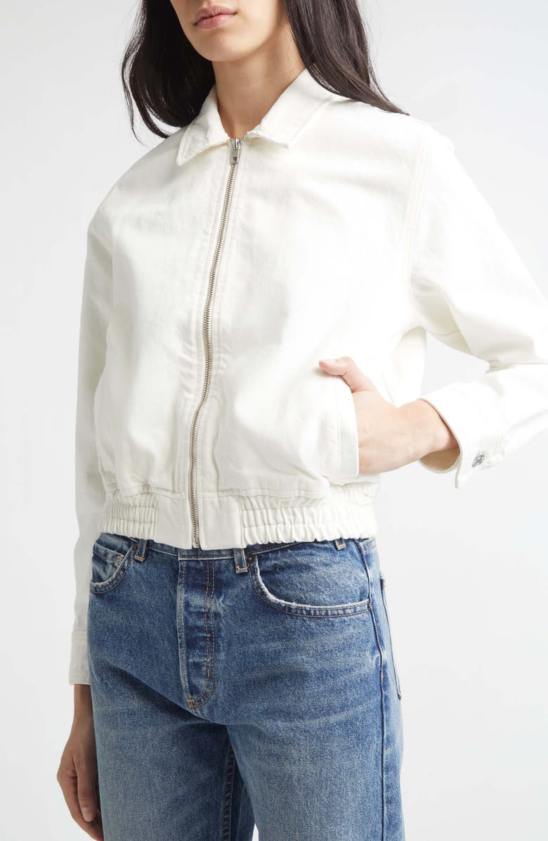 Nili Lotan Najac Denim Jacket, Alternate, color, Cream