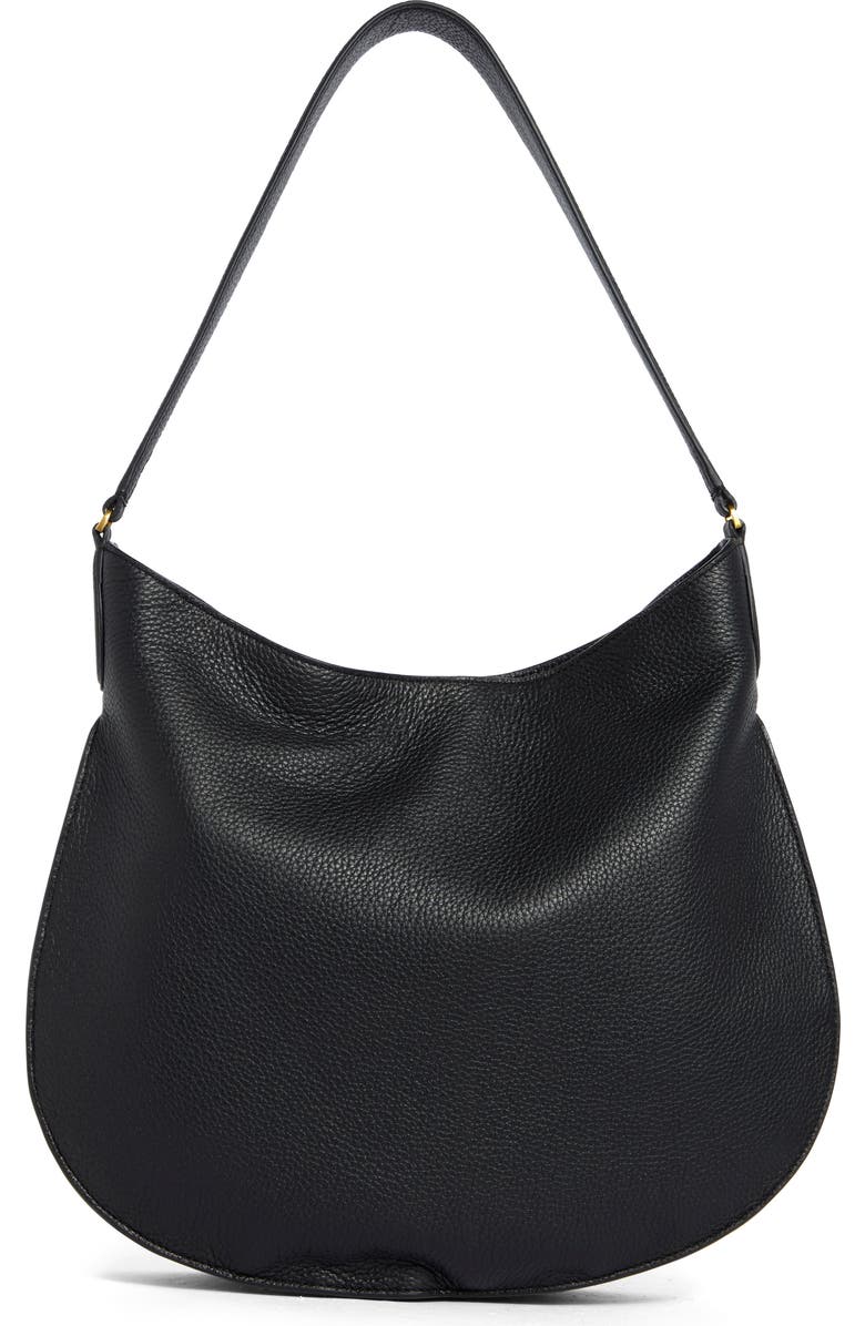 Vince Helena Leather Hobo Bag, Alternate, color, Black