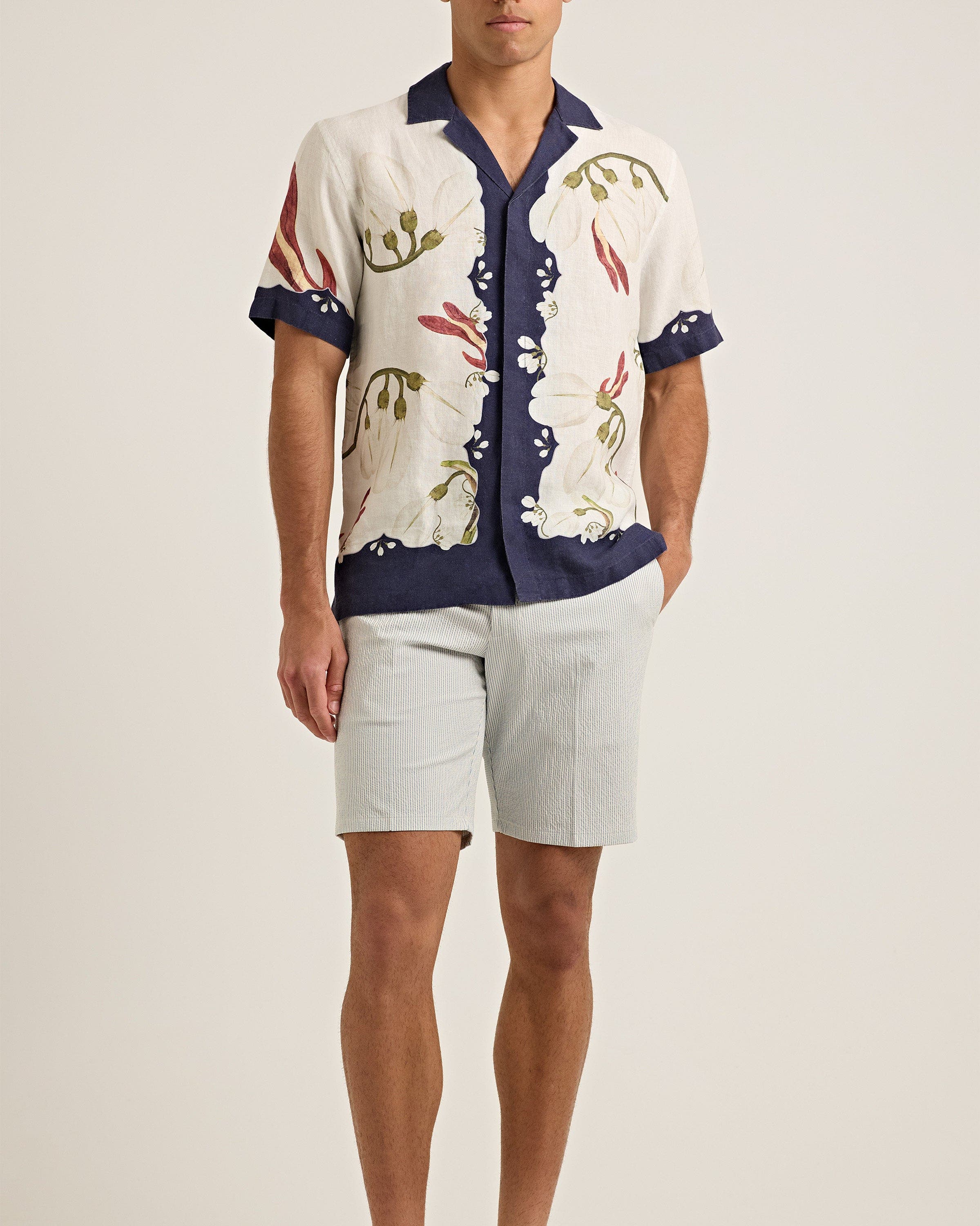 selected WAVE BLUE/WHITE SAND STRIPE