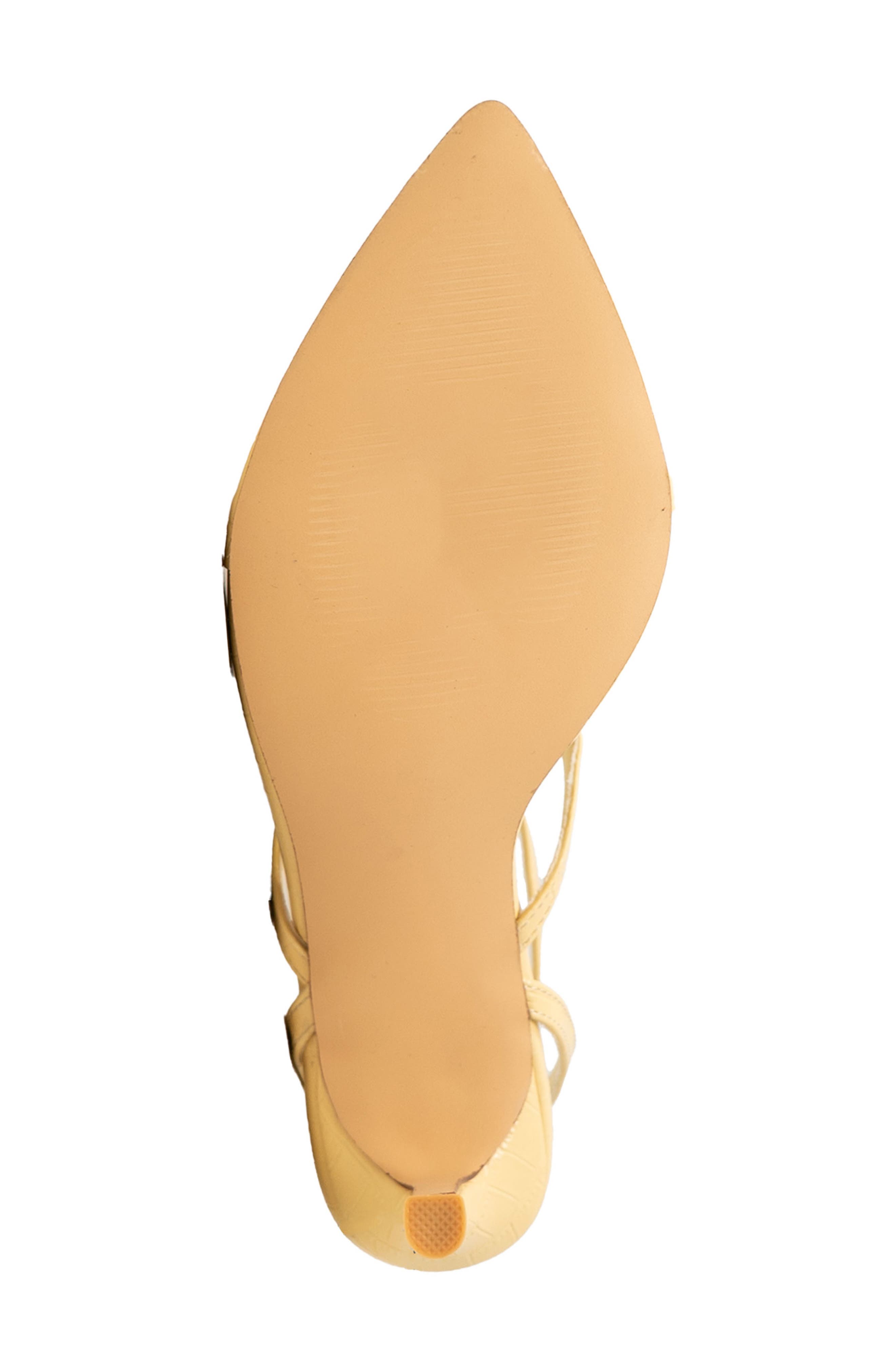 Strappy Post Toe Sandal, Alternate, color, YELLOW CROC