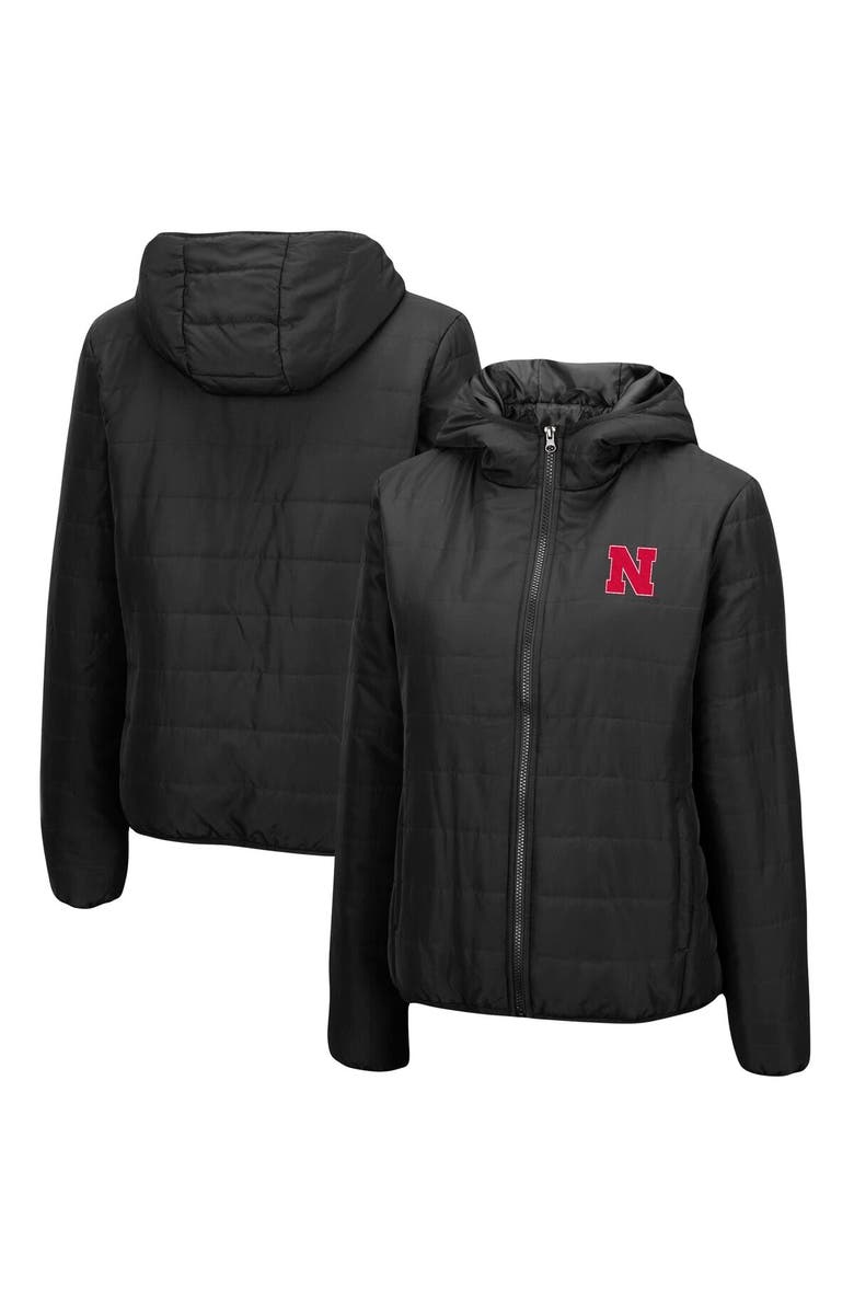 COLOSSEUM Women's Colosseum Black Nebraska Huskers Arianna Full-Zip Puffer Jacket, Main, color, 