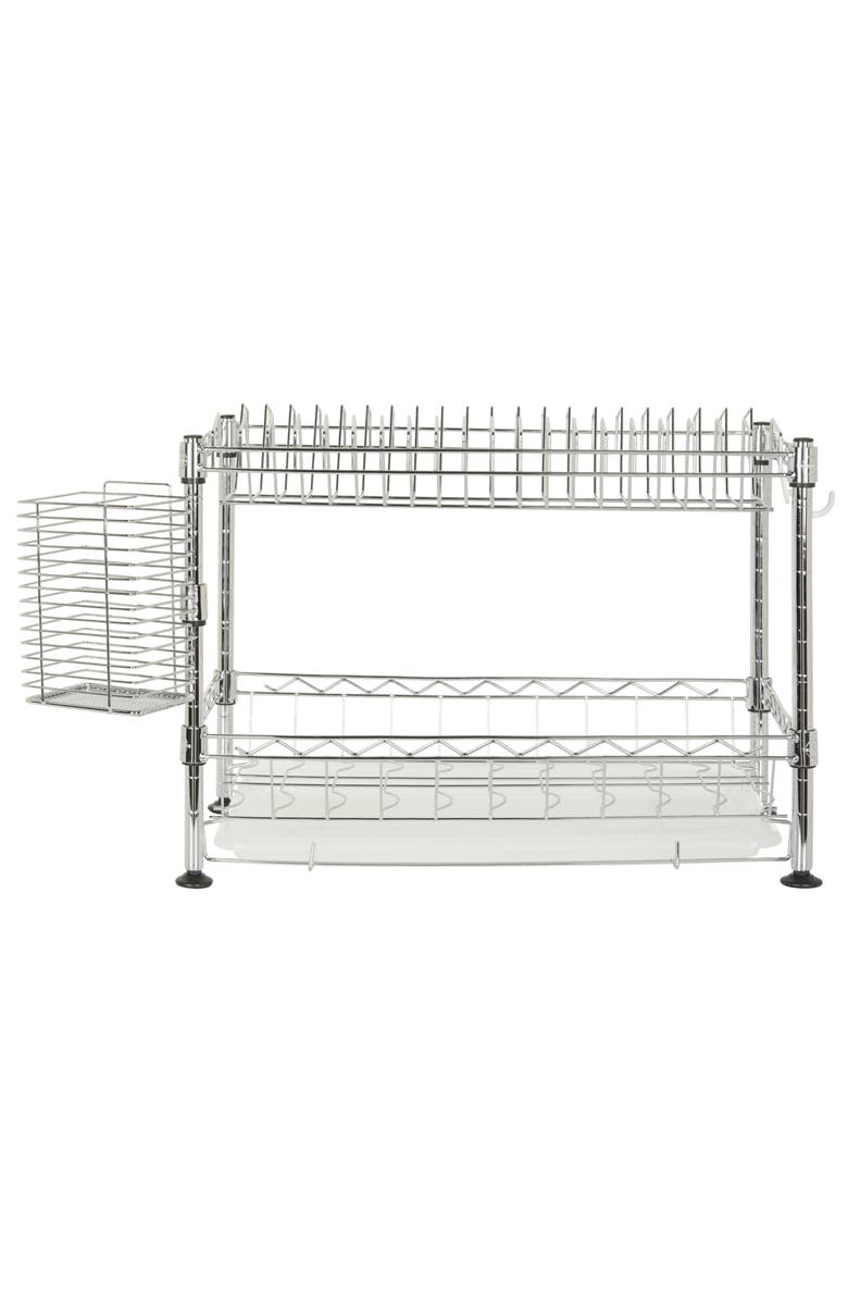 JONATHAN Y Brooklyn 24" Adjustable Dish Rack, Chrome, Alternate, color, Chrome