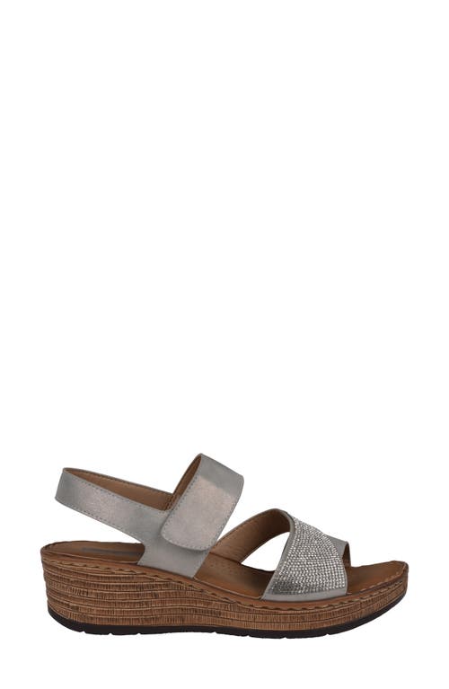 Gc Shoes Luxe Comfort Wedge Sandal In Grey
