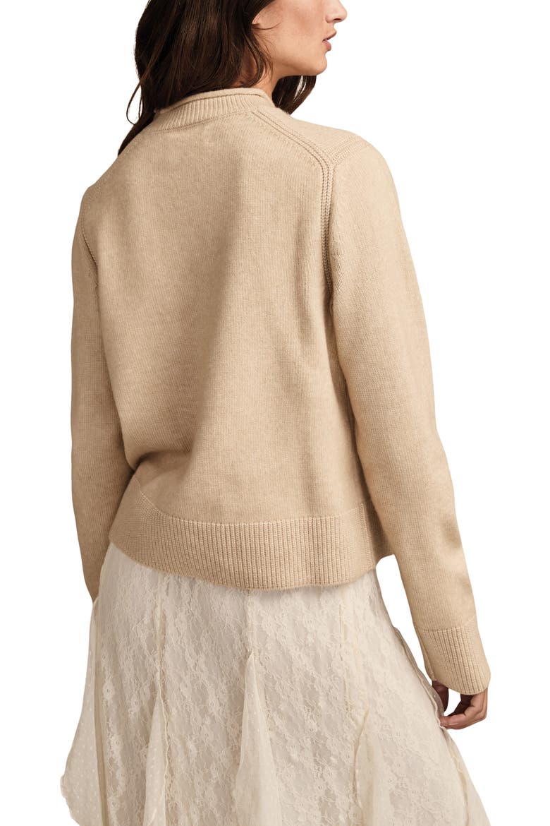 Roll Neck Sweater, Alternate, color, OAT MILK
