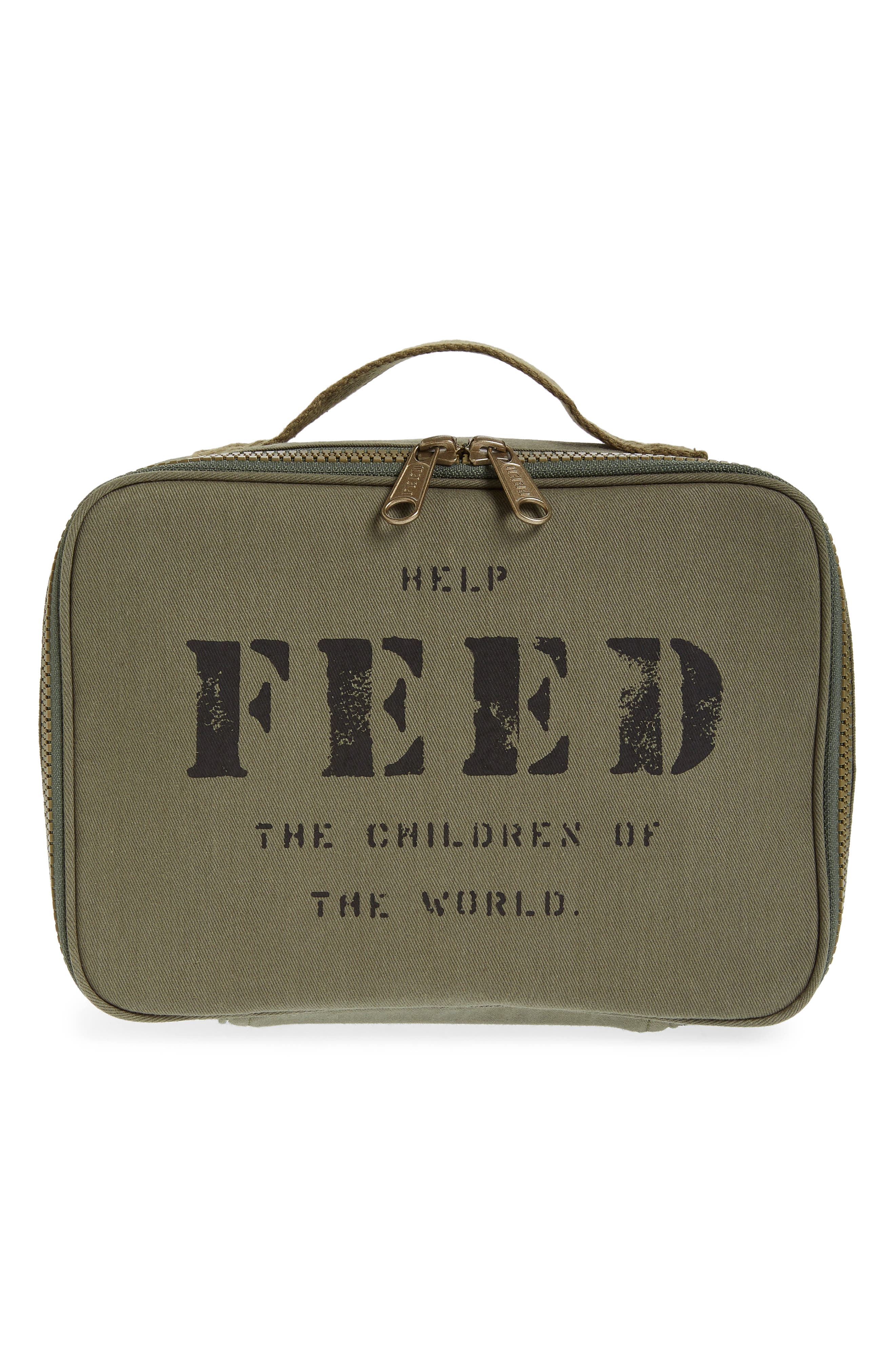 FEED Canvas Lunch Box, Main, color, 