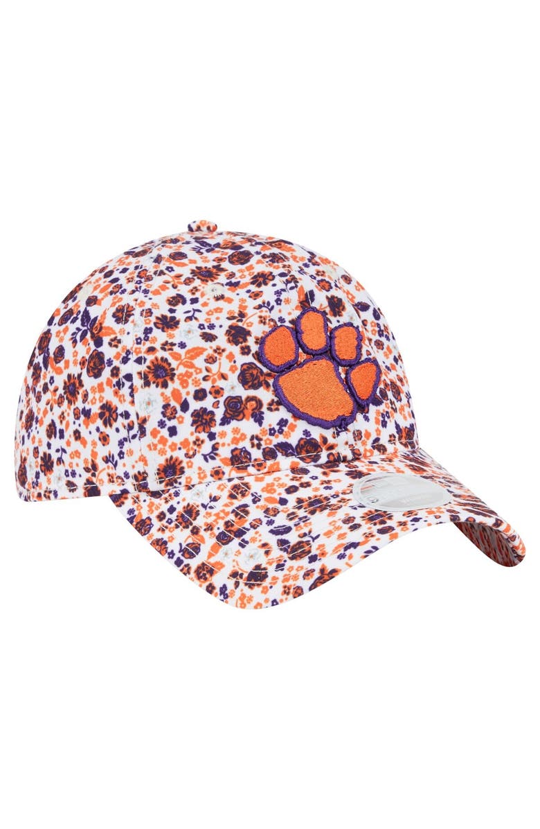 New Era Women's New Era  White Clemson Tigers Blooming 9TWENTY Adjustable Hat, Alternate, color, 