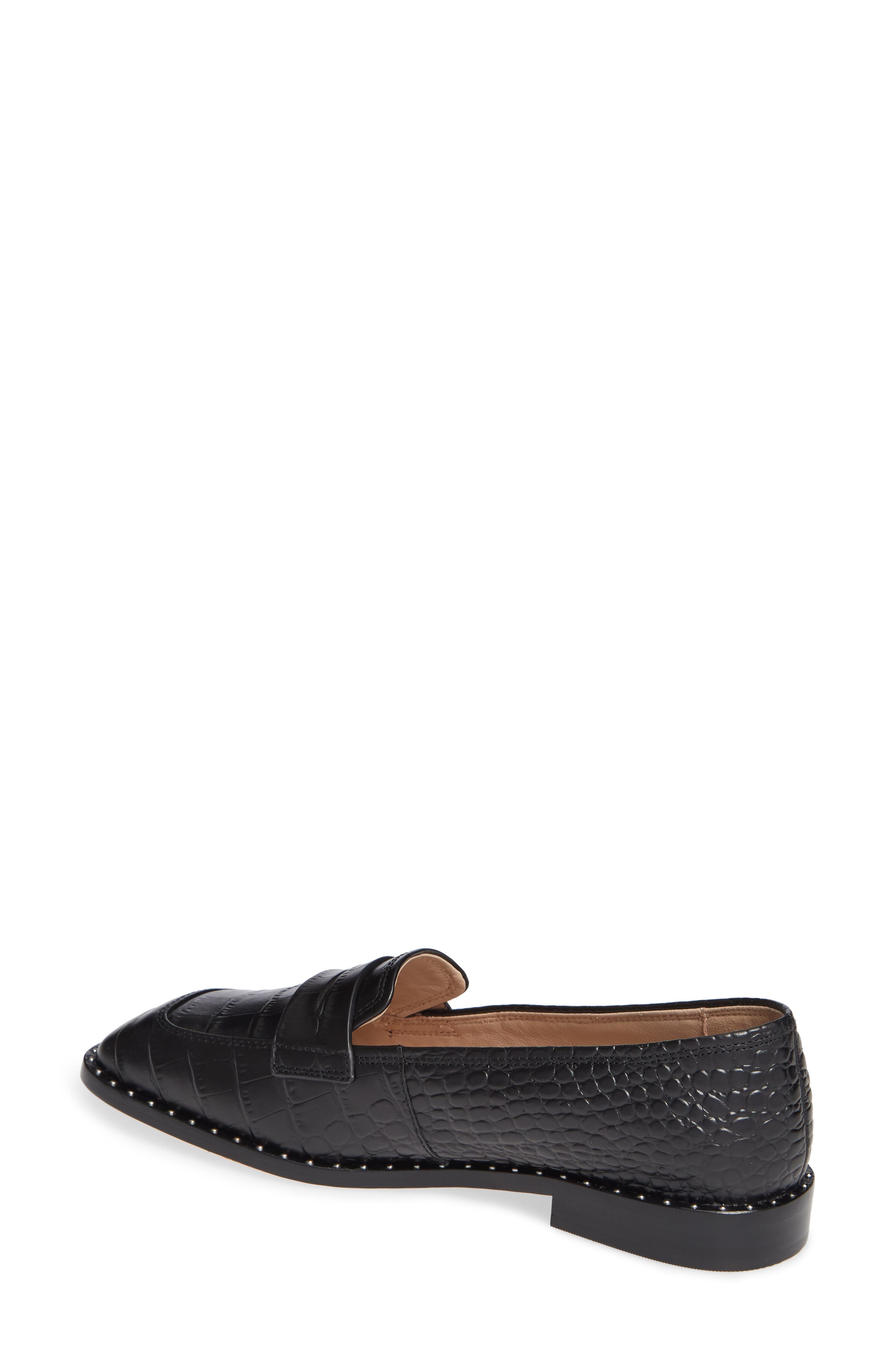 Amado Loafer (Nordstrom Exclusive), Alternate, color, BLACK EMBOSSED CROCO LEATHER