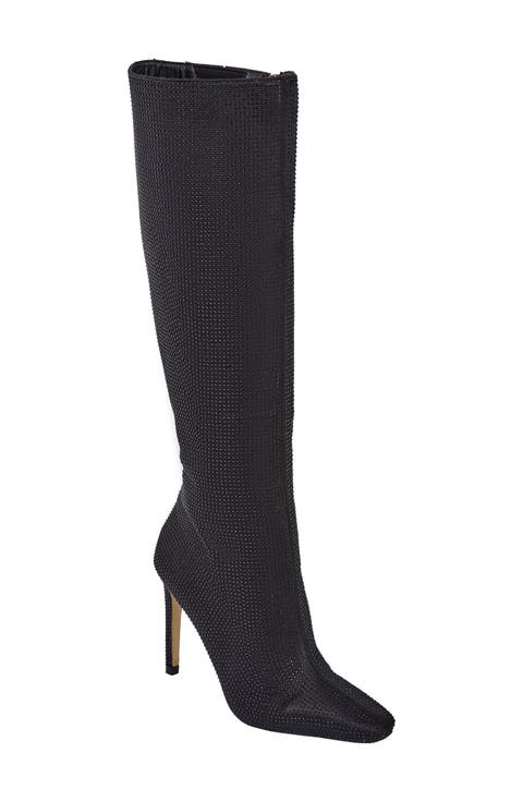 Diamond Rhinestone Pointed Toe Boot (Women)