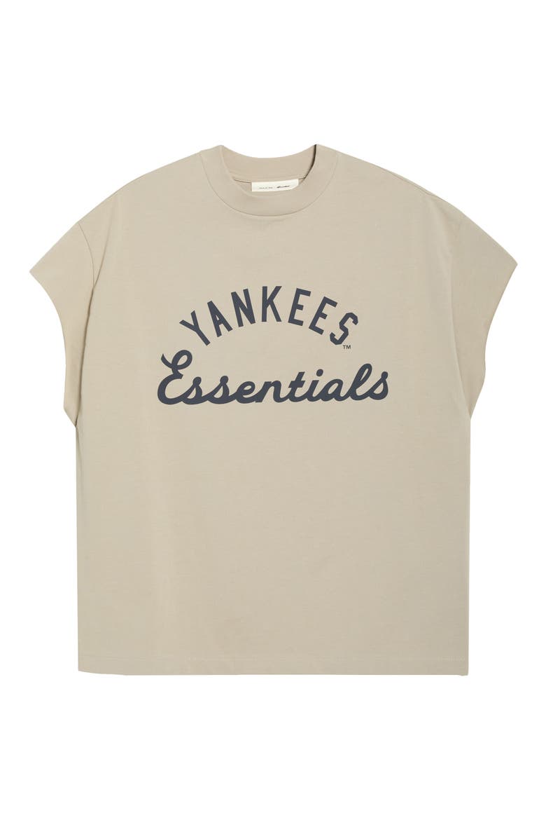 Yankees '90s Graphic Cut Off Jersey Cotton Tank, Main, color, SEAL