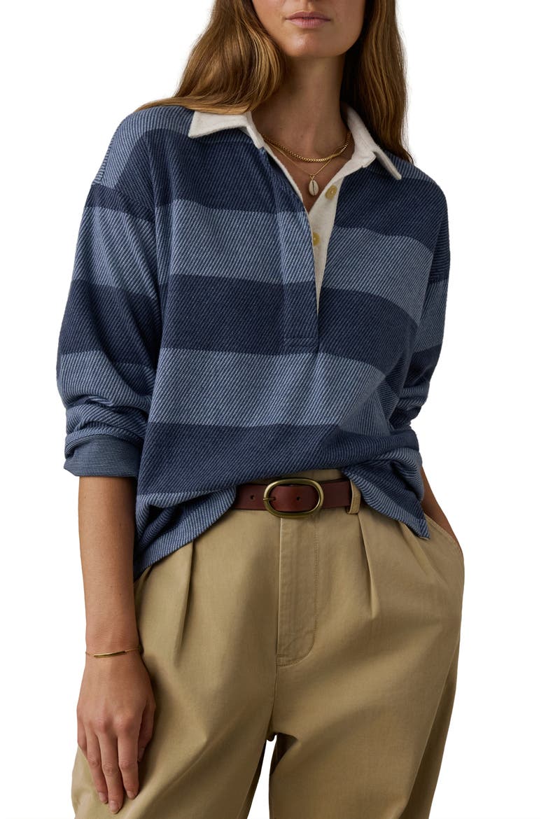 Legend Rugby Stripe Sweater, Main, color, PACIFIC RIDE STRIPE