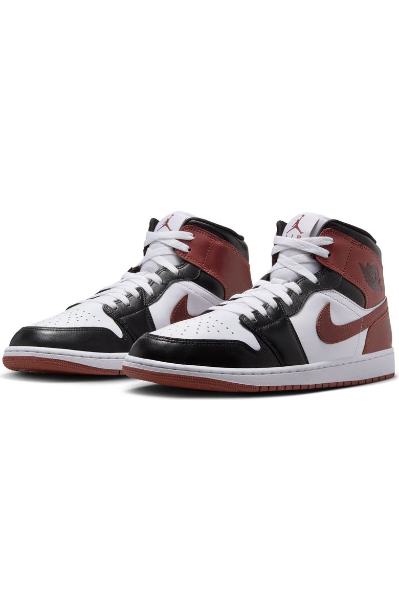 Jordan Air Jordan 1 Mid Sneaker, Main, color, White/ Dark Pony/ Black