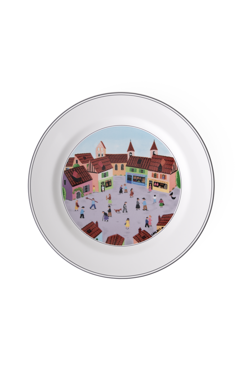 Villeroy & Boch Design Naif Dinner Plate #4 Old Village Square, Main, color, White