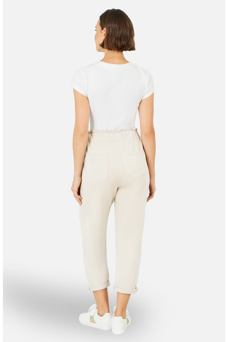 Cotton Relaxed Stretch Trousers, Alternate, color, Chalk