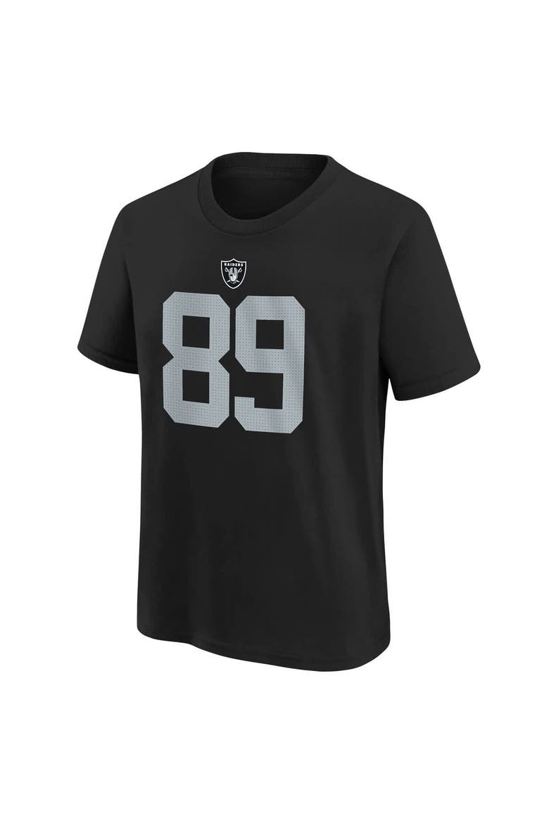 Youth Nike Brock Bowers Black Las Vegas Raiders Player Name & Number T-Shirt, Alternate, color, Black