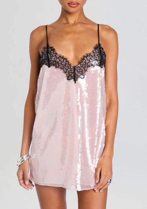 Retroféte Retrofête Olive Sequin Lace Dress In Pink