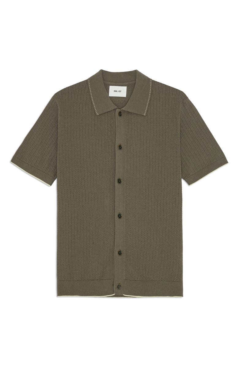 NN07 Nalo 60039 Tipped Polo Cardigan, Main, color, Capers