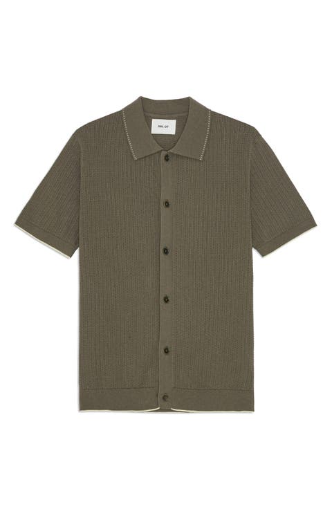 Nalo 60039 Tipped Polo Cardigan