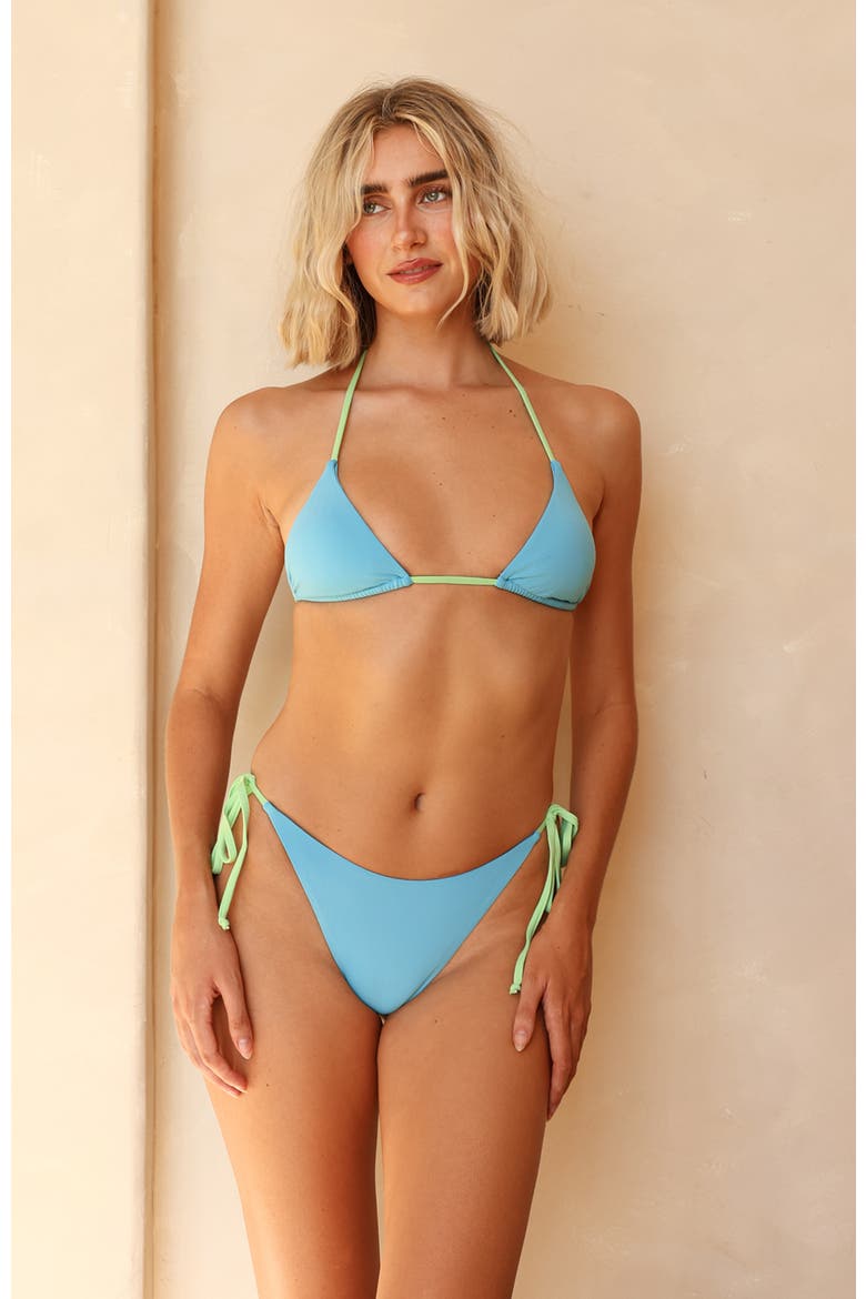 Mia Cheeky Bikini Bottom, Main, color, Carribean Blue/Mojito