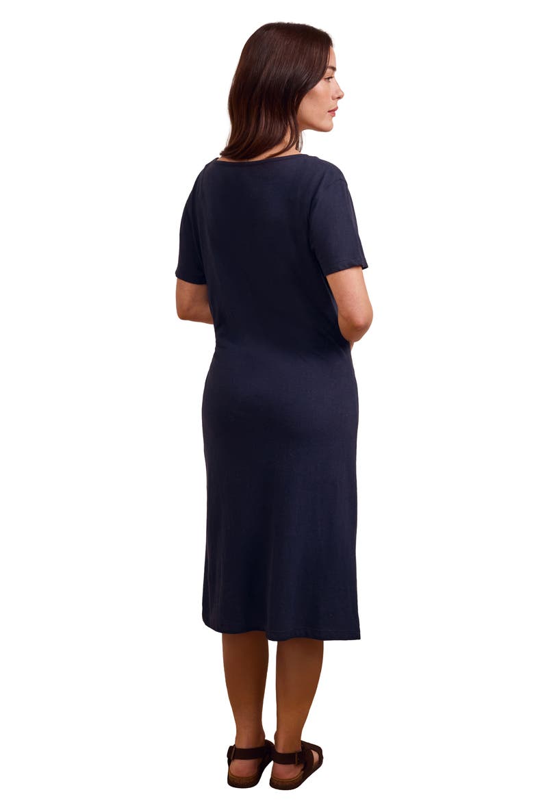 Knot Detail Jersey Dress, Alternate, color, Navy