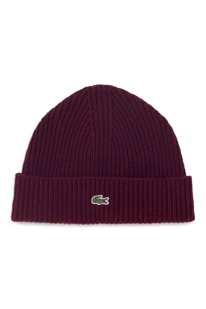Ribbed Cashmere Blend Beanie, Main, color, ZIN