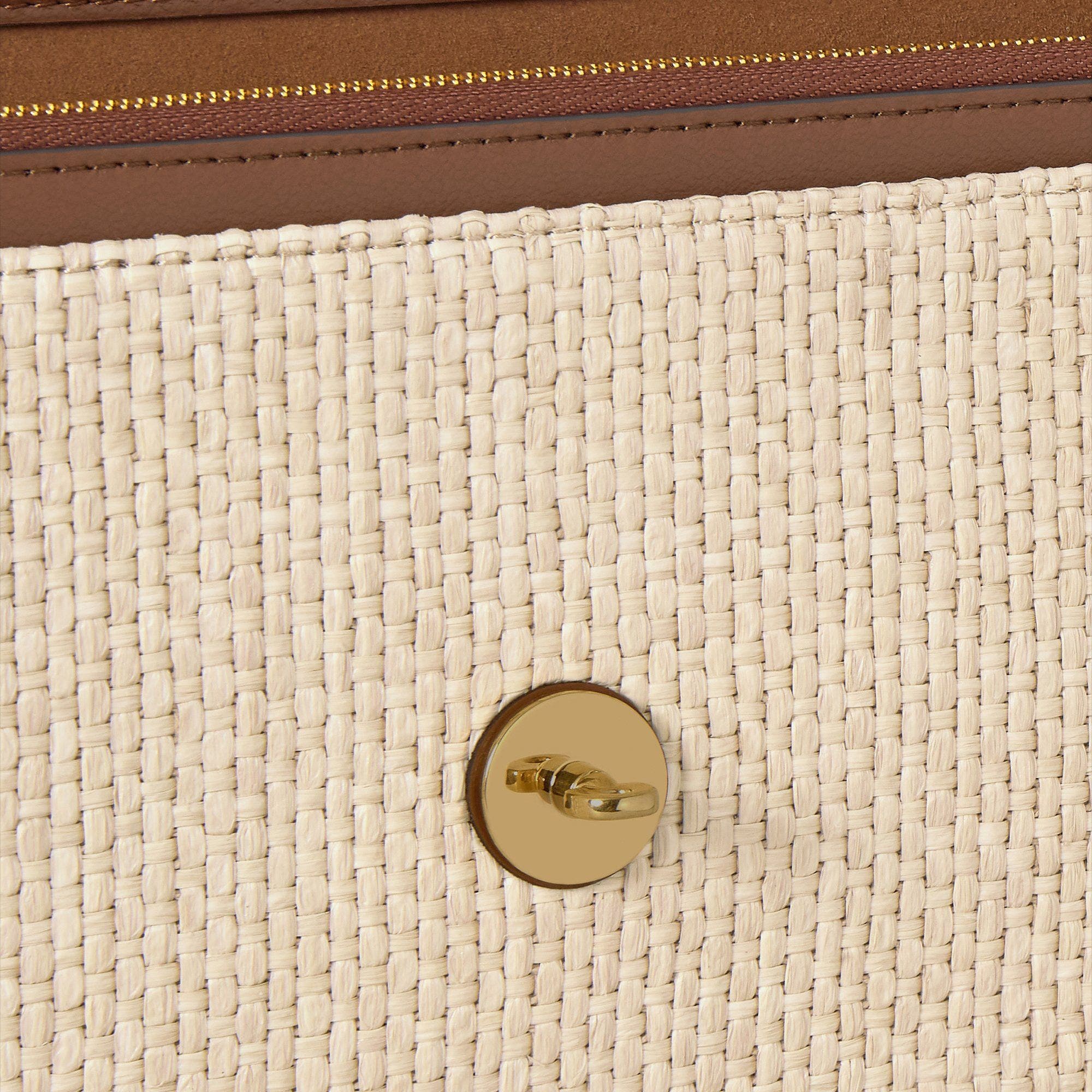 Darley Clutch, Alternate, color, Ecru-Bright Oak