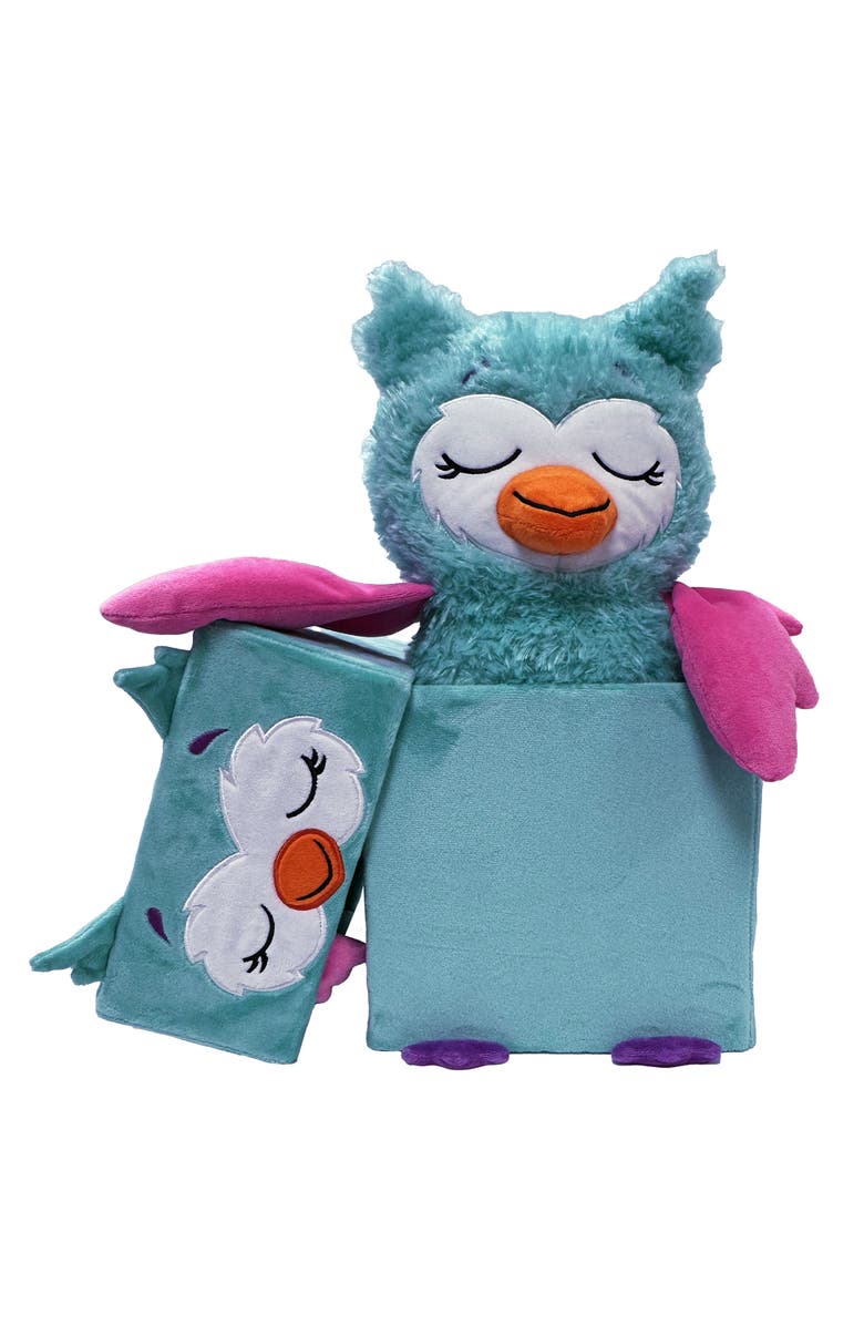Happy Nappers Adorable Storables Owl Teal & Pink 8 InchesAges 1+, Alternate, color, Multicolored
