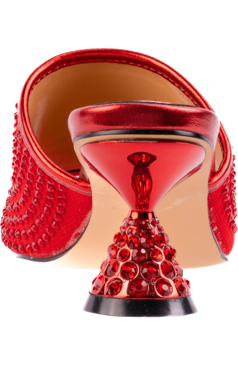 LADY COUTURE Rhinestone Slide Sandal, Alternate, color, Red