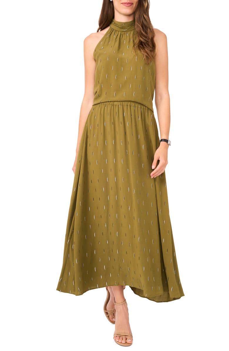 Halogen<sup>®</sup> Embroidered High Neck Sleeveless Top, Alternate, color, Olive Moss