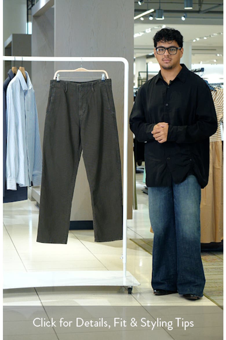 Pleated Relaxed Straight Leg Chinos video