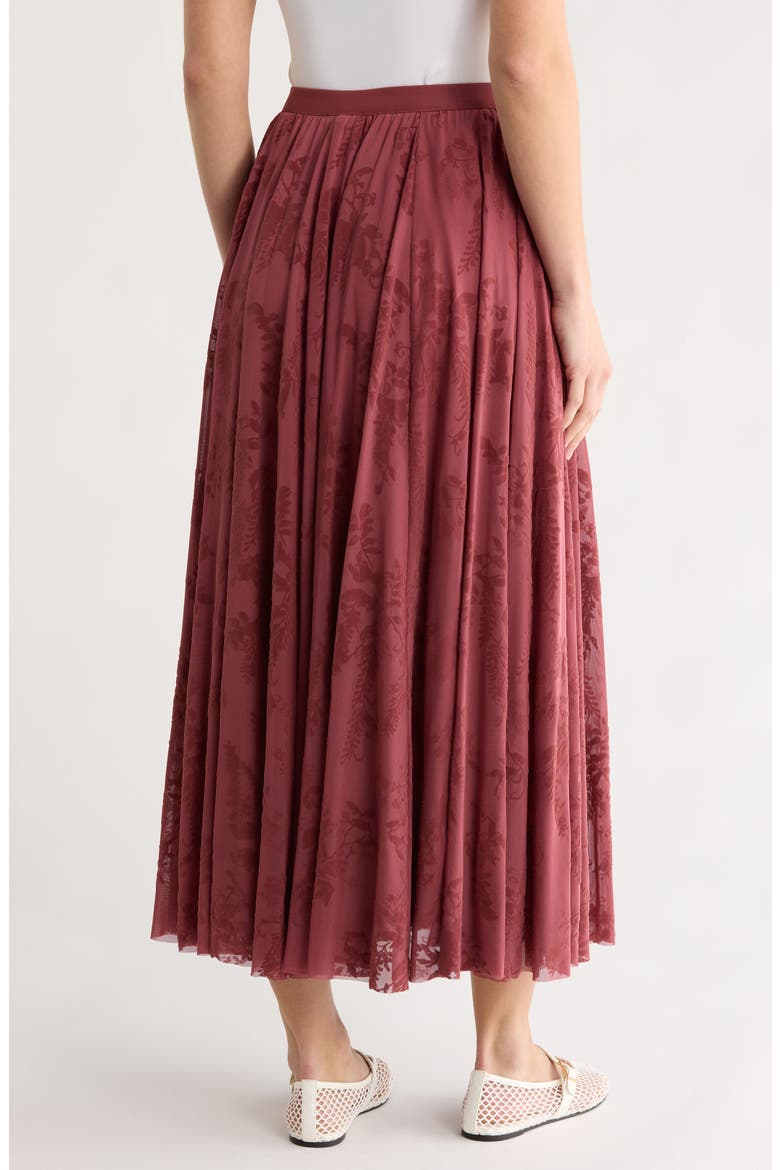 Floral Mesh Maxi Skirt, Alternate, color, R048 BERRY