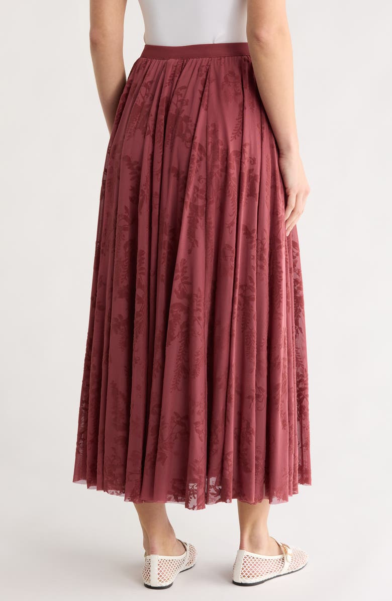 DR2 by Daniel Rainn Floral Mesh Maxi Skirt, Alternate, color, R048 Berry