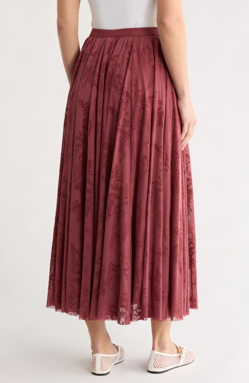 Dr2 By Daniel Rainn Floral Mesh Maxi Skirt In Pink