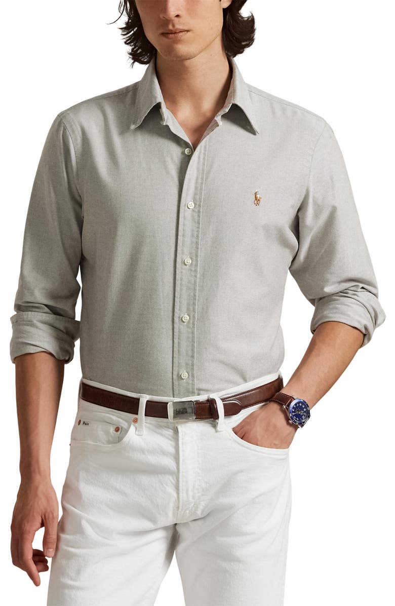 Polo Ralph Lauren The Iconic Oxford Button-Down Shirt, Main, color, 