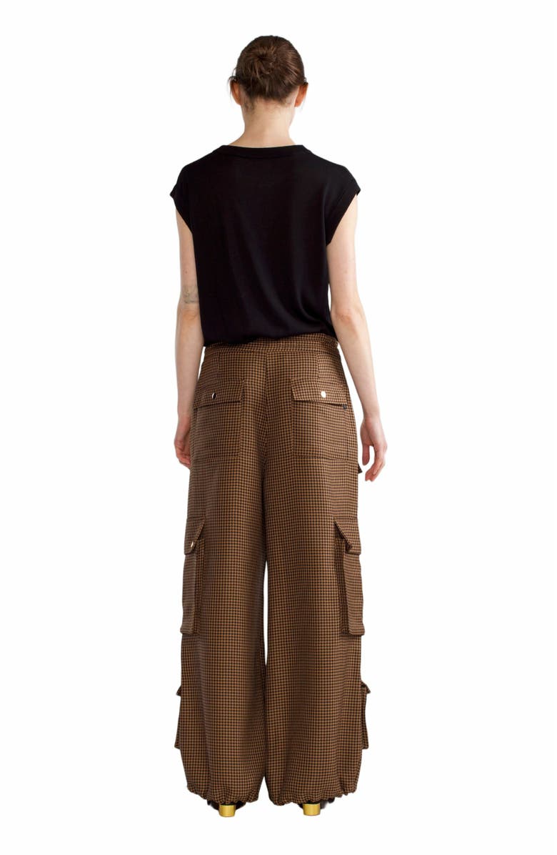 Cynthia Rowley Houndstooth Cargo Pants, Alternate, color, 